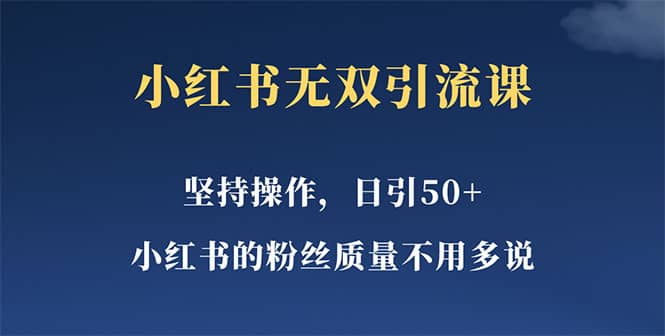 小红书无双课一天引50+女粉，不用做视频发视频，小白也很容易上手拿到结果-布丁源码-专业的网站源码代码分享平台!