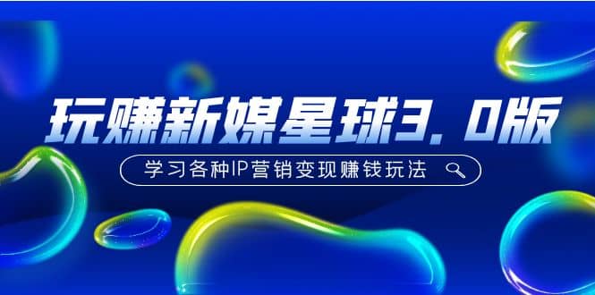 《玩赚新媒星球3.0版》学习各种IP营销变现玩法（价值498）-布丁源码-专业的网站源码代码分享平台!