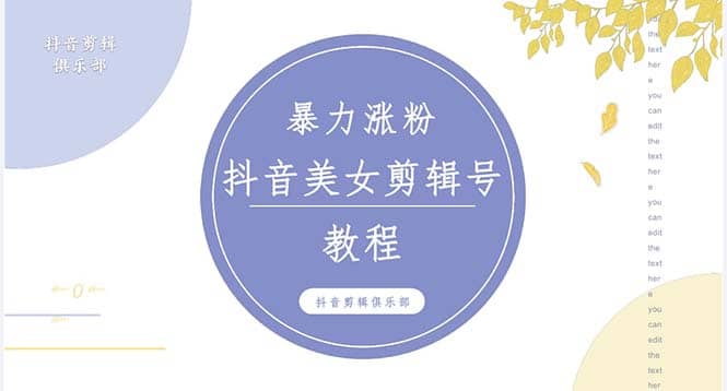 抖音快手暴力涨粉美女混剪视频教程 百分百过原创图片教程 附带违规申诉方法-布丁源码-专业的网站源码代码分享平台!