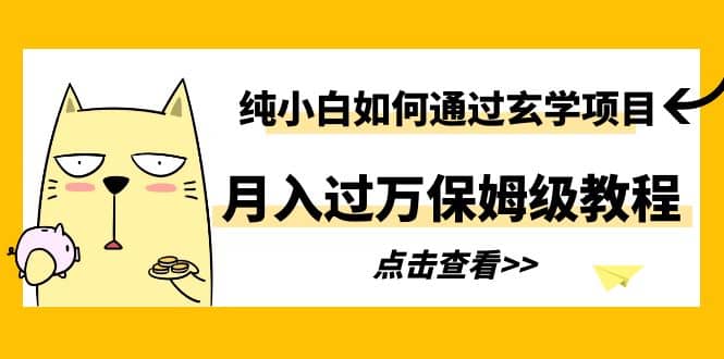 纯小白如何通过玄学项目月入过万保姆级教程-布丁源码-专业的网站源码代码分享平台!