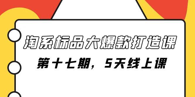 淘系标品大爆款打造课-第十七期，5天线上课-布丁源码-专业的网站源码代码分享平台!