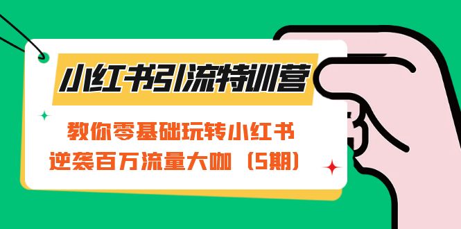 小红书引流特训营-第5期：教你零基础玩转小红书，逆袭百万流量大咖-布丁源码-专业的网站源码代码分享平台!