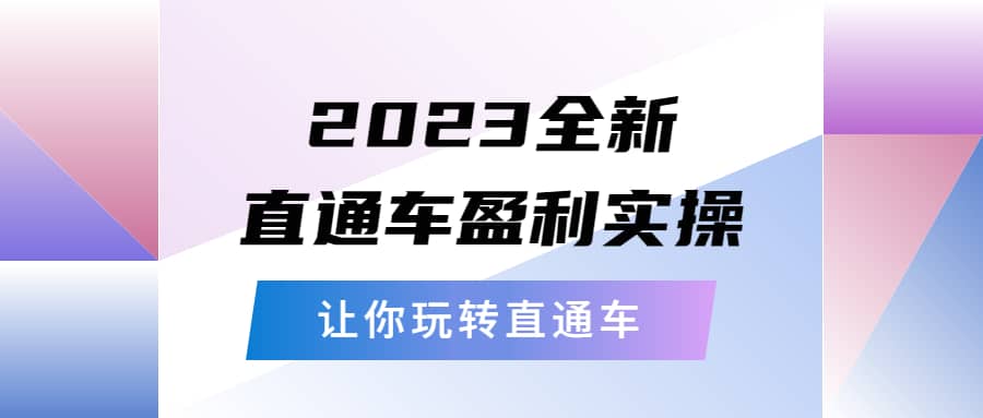 2023全新直通车·盈利实操：从底层，策略到搭建，让你玩转直通车-布丁源码-专业的网站源码代码分享平台!