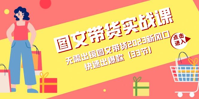 图文带货实战课：无需出镜图文带货2023新风口，快速出爆款（33节）-布丁源码-专业的网站源码代码分享平台!