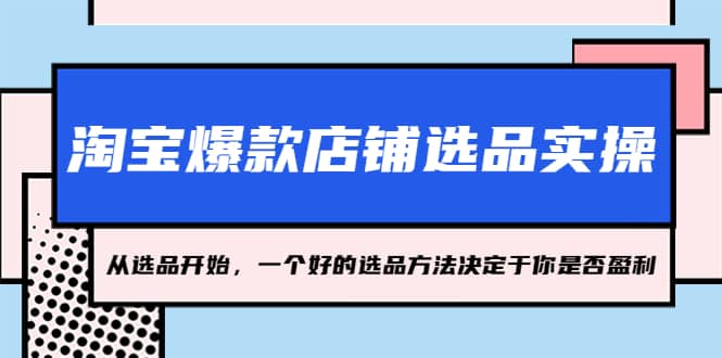 淘宝爆款店铺选品实操，2023从选品开始，一个好的选品方法决定于你是否盈利-布丁源码-专业的网站源码代码分享平台!