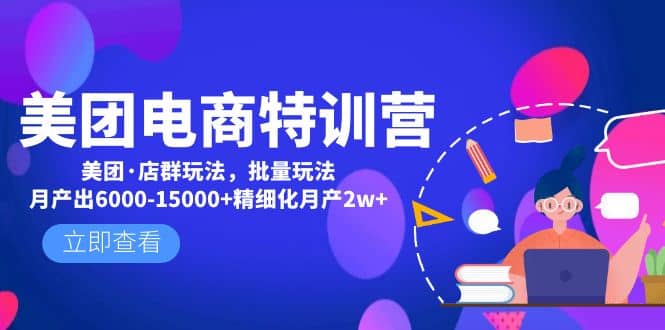 美团电商特训营：美团·店群玩法，无脑铺货-布丁源码-专业的网站源码代码分享平台!