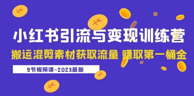 2023小红书引流与变现训练营：搬运混剪素材获取流量 赚取第一桶金（9节课）-布丁源码-专业的网站源码代码分享平台!