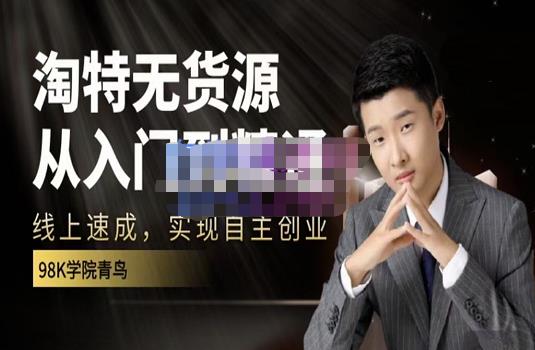 98k学院的淘特无货源线上速成课，从入门到精通，让你最小投入，最高回报-布丁源码-专业的网站源码代码分享平台!