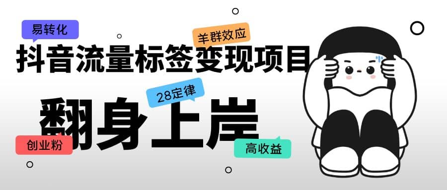 抖音流量标签变现项目，抖音创业粉轻松转化，单价高收益简单-布丁源码-专业的网站源码代码分享平台!