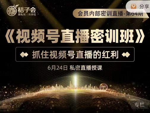 《视频号直播密训班》，抓住视频号直播的红利 价值12800-布丁源码-专业的网站源码代码分享平台!