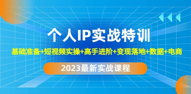 2023个人IP实战特训：基础准备+短视频实操+高手进阶+变现落地+数据+电商-布丁源码-专业的网站源码代码分享平台!