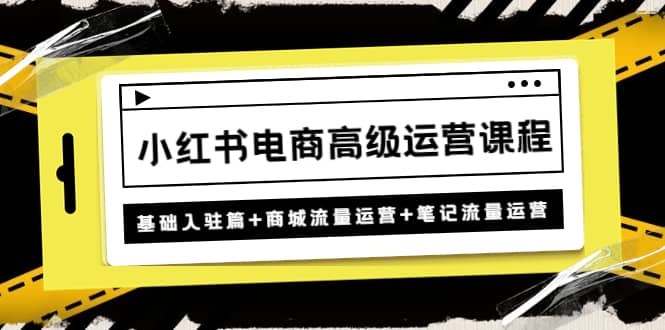 小红书电商高级运营课程：基础入驻篇+商城流量运营+笔记流量运营-布丁源码-专业的网站源码代码分享平台!