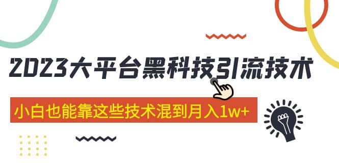 价值4899的2023大平台黑科技引流技术 29节课-布丁源码-专业的网站源码代码分享平台!