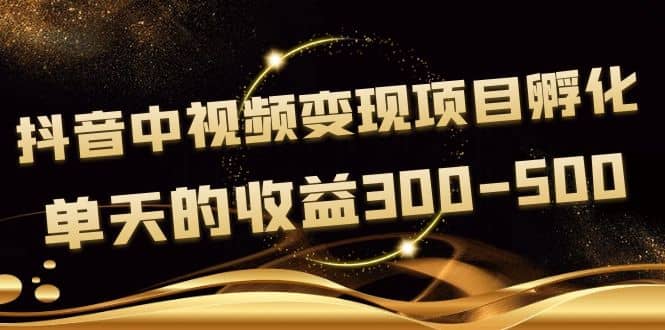 黄岛主《抖音中视频变现项目孵化》单天的收益300-500 操作简单粗暴-布丁源码-专业的网站源码代码分享平台!