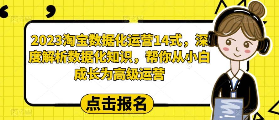 2023淘宝数据化-运营 14式，深度解析数据化知识，帮你从小白成长为高级运营-布丁源码-专业的网站源码代码分享平台!