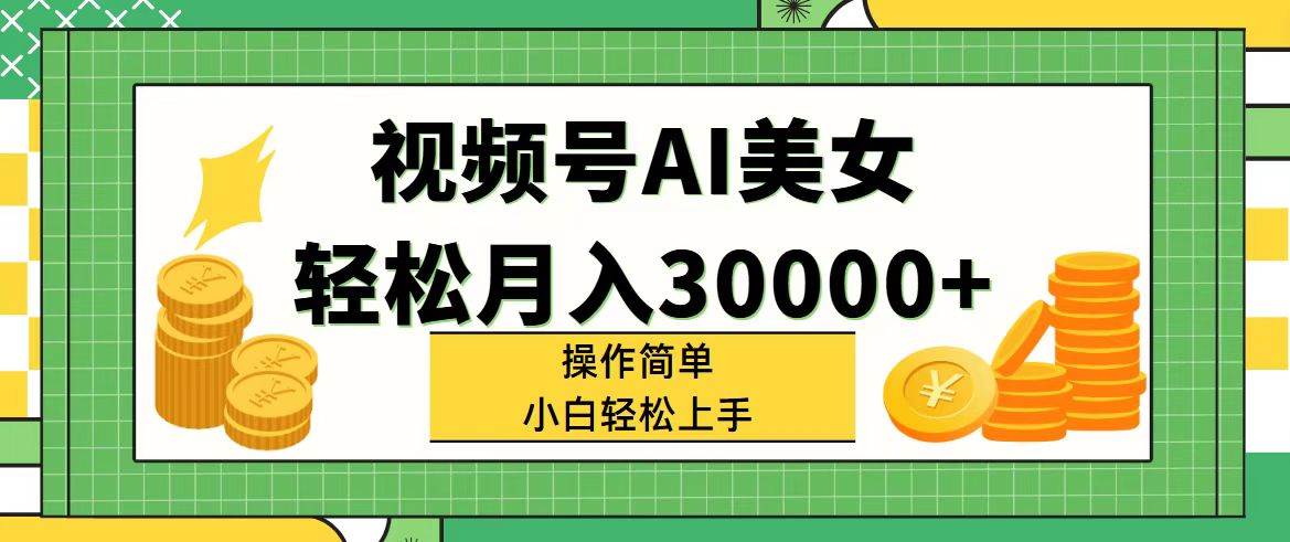 视频号AI美女，轻松月入30000+,操作简单小白也能轻松上手-布丁源码-专业的网站源码代码分享平台!
