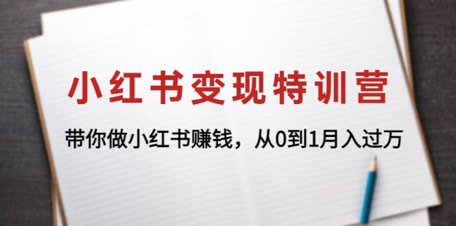 小红书变现特训营：带你做小红书项目-布丁源码-专业的网站源码代码分享平台!