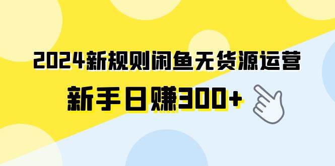 2024新规则闲鱼无货源运营新手日赚300+-布丁源码-专业的网站源码代码分享平台!