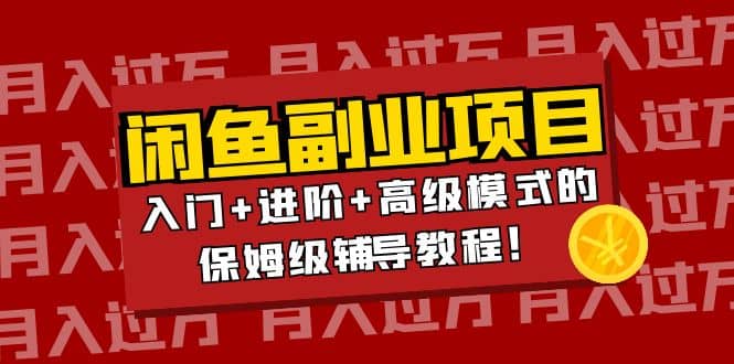 月入过万闲鱼副业项目：入门+进阶+高级模式的保姆级辅导教程-布丁源码-专业的网站源码代码分享平台!