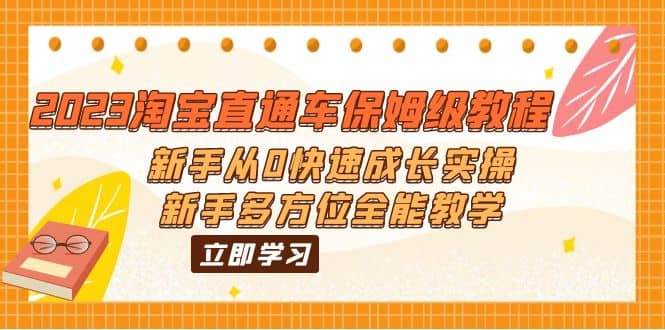 2023淘宝直通车保姆级教程：新手从0快速成长实操，新手多方位全能教学-布丁源码-专业的网站源码代码分享平台!