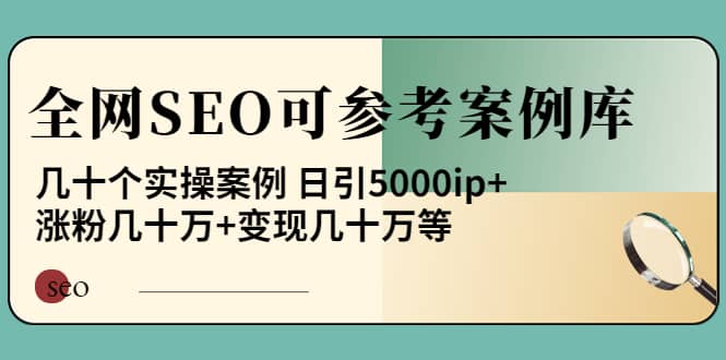 《全网SEO可参考案例库》几十个实操案例-布丁源码-专业的网站源码代码分享平台!