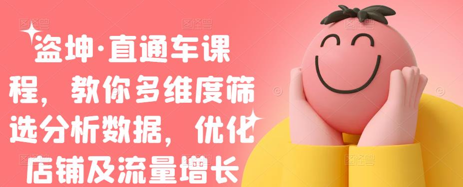 盗坤·直通车课程，教你多维度筛选分析数据，优化店铺及流量增长-布丁源码-专业的网站源码代码分享平台!