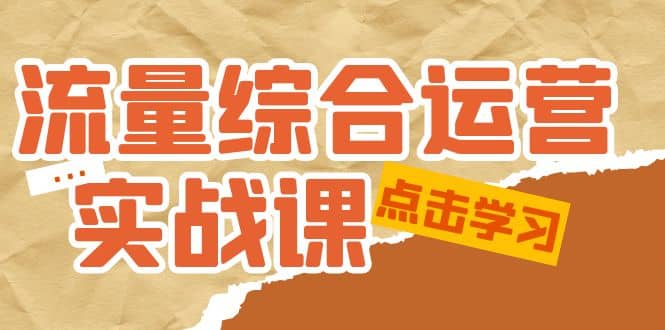 流量综合·运营实战课：短视频、本地生活、个人IP知识付费、直播带货运营-布丁源码-专业的网站源码代码分享平台!