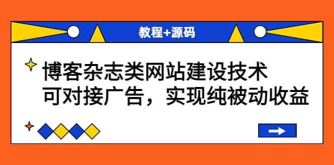 博客杂志类网站建设技术，可对接广告，实现纯被动收益（教程+源码）-布丁源码-专业的网站源码代码分享平台!