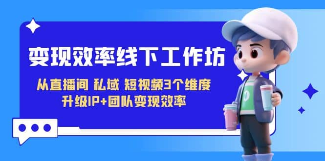 变现-效率线下工作坊，从直播间、私域、短视频3个维度 升级IP+团队变现效率-布丁源码-专业的网站源码代码分享平台!