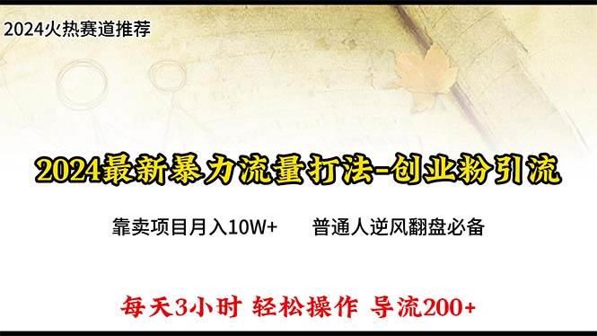 2024年最新暴力流量打法，每日导入300+，靠卖项目月入10W+-布丁源码-专业的网站源码代码分享平台!