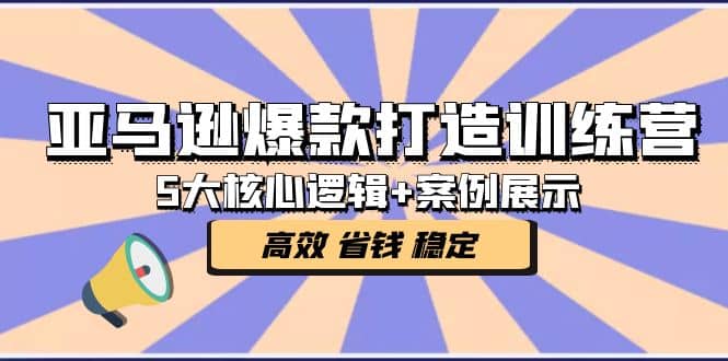 亚马逊爆款打造训练营：5大核心逻辑+案例展示 打造爆款链接 高效 省钱 稳定-布丁源码-专业的网站源码代码分享平台!
