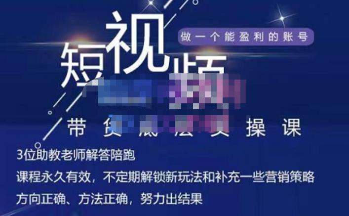 吴Sir·短视频带货底层实操课，教你如何选爆品、了解获短视频流量密码，正确起号-布丁源码-专业的网站源码代码分享平台!
