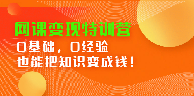 网课变现特训营，0基础，0经验也能把知识变成钱-布丁源码-专业的网站源码代码分享平台!