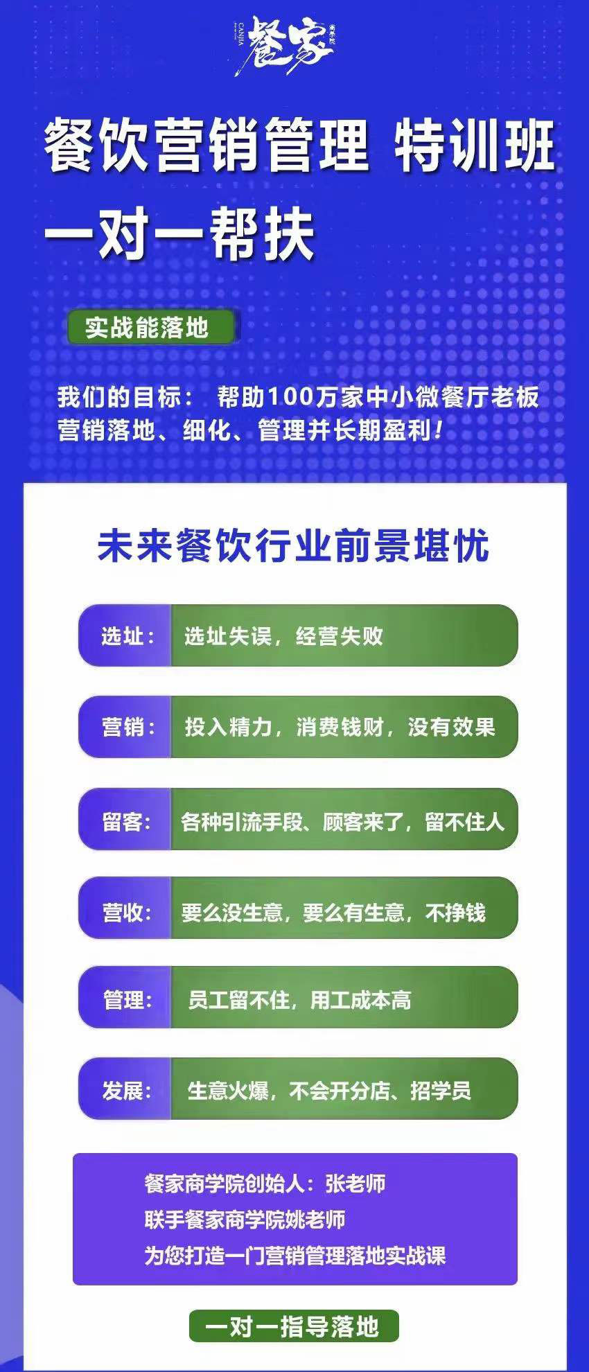 图片[1]-餐饮营销管理特训班：选址+营销+留客+营收+管理+发展-布丁源码-专业的网站源码代码分享平台!