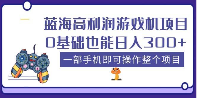 蓝海高利润游戏机项目，0基础也能日入300+。一部手机即可操作整个项目-布丁源码-专业的网站源码代码分享平台!