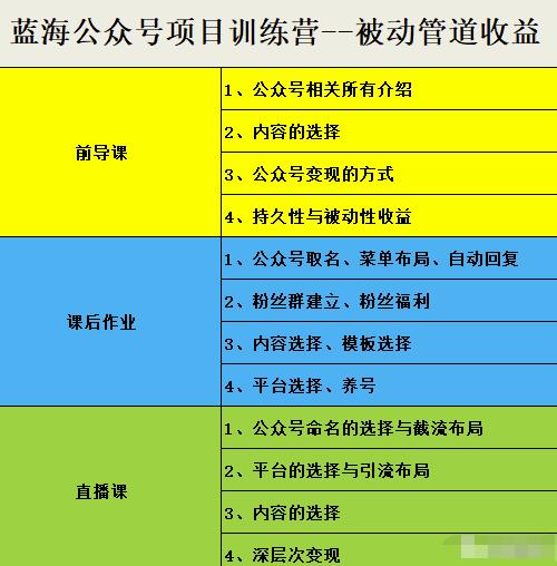 米辣微课·蓝海公众号项目训练营，手把手教你实操运营公众号和小程序变现-布丁源码-专业的网站源码代码分享平台!