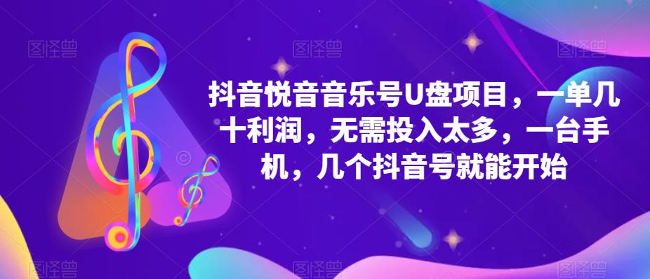 抖音音乐号U盘项目 一单几十利润 无需投入太多 一台手机 几个抖音号就开始-布丁源码-专业的网站源码代码分享平台!