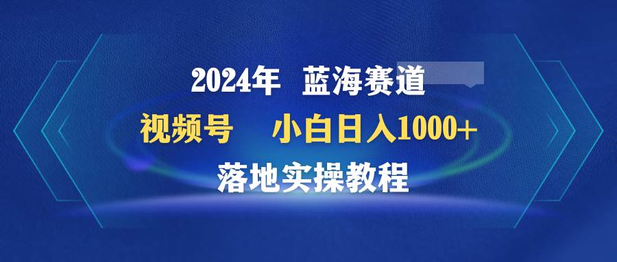 2024年蓝海赛道 视频号  小白日入1000+ 落地实操教程-布丁源码-专业的网站源码代码分享平台!