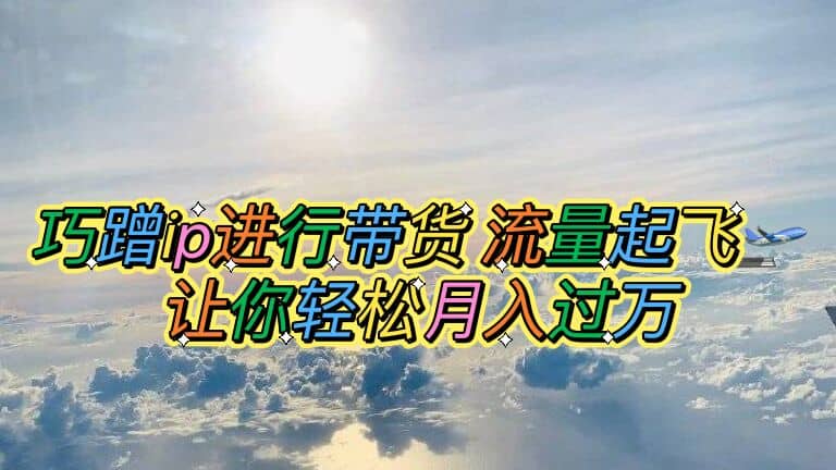 巧蹭ip进行带货，流量起飞，让你轻松月入过万-布丁源码-专业的网站源码代码分享平台!