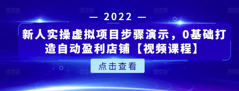 新人实操虚拟项目步骤演示，0基础打造自动盈利店铺【视频课程】-布丁源码-专业的网站源码代码分享平台!