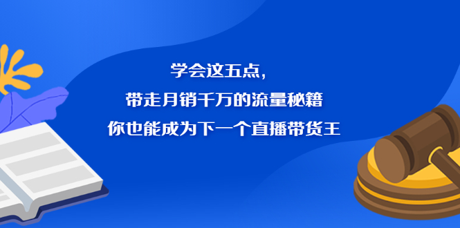 学会这五点，带走月销千万的流量秘籍，你也能成为下一个直播带货王-布丁源码-专业的网站源码代码分享平台!