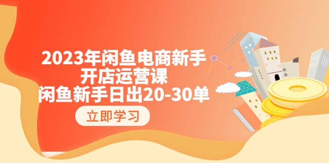 2023年闲鱼电商新手开店运营课：闲鱼新手日出20-30单（18节-实战干货）-布丁源码-专业的网站源码代码分享平台!