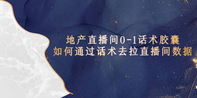 地产-直播间0-1话术胶囊，知道怎么通过话术去拉直播间数据-布丁源码-专业的网站源码代码分享平台!