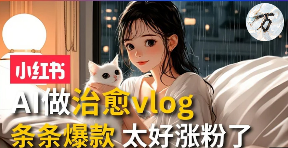 AI治愈系vlog动画视频，小红书7天 涨粉破千，商单报价1500+，0成本制作，日入2000+，有手就会 -布丁源码-专业的网站源码代码分享平台!