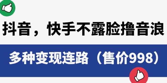 抖音，快手不露脸撸音浪项目，多种变现连路（售价998）-布丁源码-专业的网站源码代码分享平台!