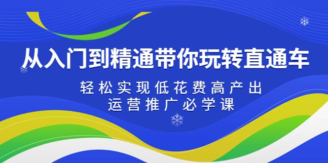 从入门到精通带你玩转直通车：轻松实现低花费高产出，35节运营推广必学课-布丁源码-专业的网站源码代码分享平台!