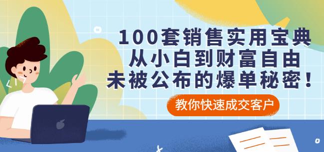 100套销售实用宝典：从小白到财富自由，未被公布的爆单秘密！-布丁源码-专业的网站源码代码分享平台!