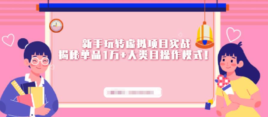 新手玩转虚拟项目实战，揭秘单品1万+大类目操作模式【视频课程】-布丁源码-专业的网站源码代码分享平台!