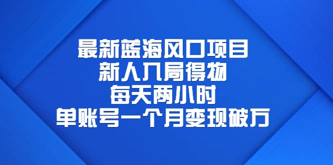 最新蓝海风口项目，新人入局得物，每天两小时，单账号一个月变现破万-布丁源码-专业的网站源码代码分享平台!