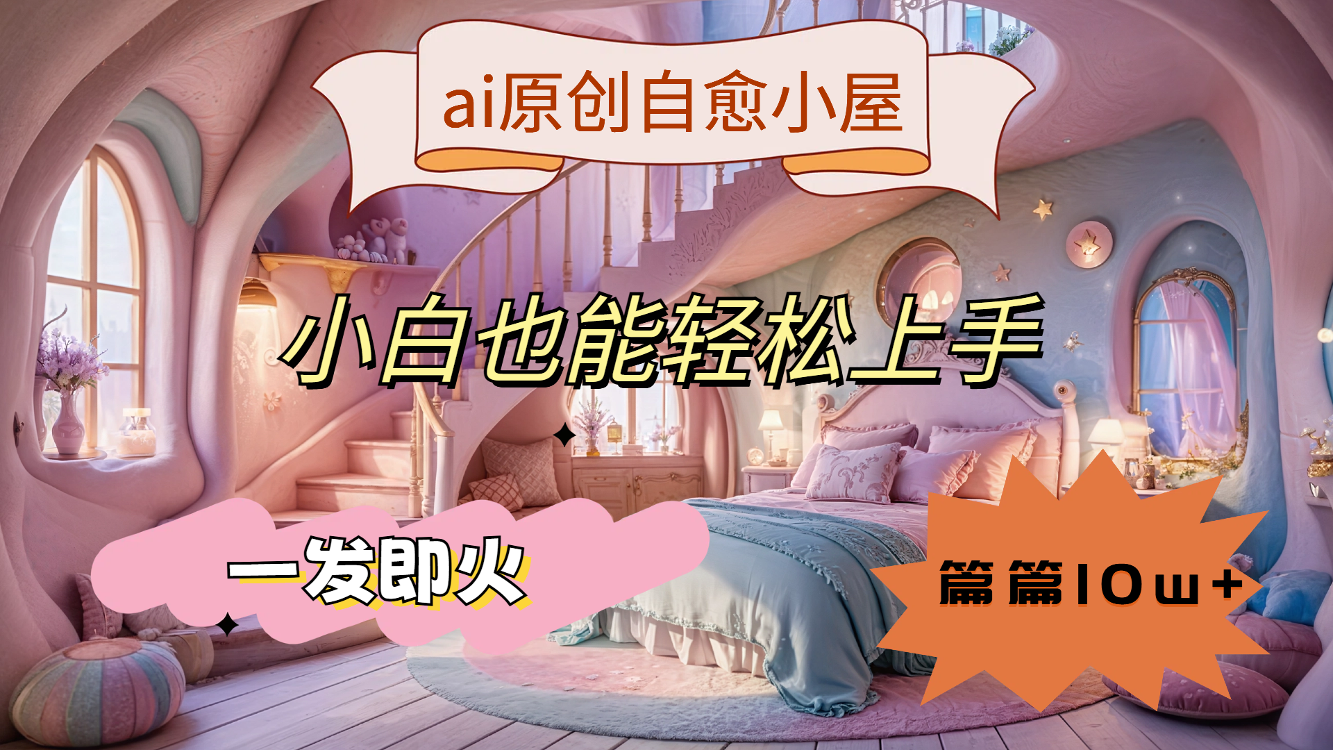 ai原创治愈小屋，小白也能轻松上手，一发即火，篇篇10w+-布丁源码-专业的网站源码代码分享平台!
